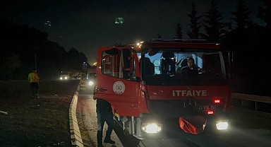 Hâkimiyetini kaybetti! şarampole yuvarlandı!