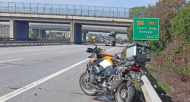 Motosiklet devrildi 2 kişi ağır yaralandı!