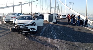 Osmangazi Köprüsü'nde zincirleme kaza: 9 yaralı