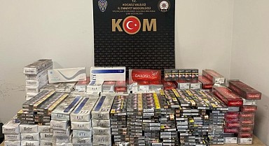Durdurulan otobüste binlerce kaçak sigara yakalandı