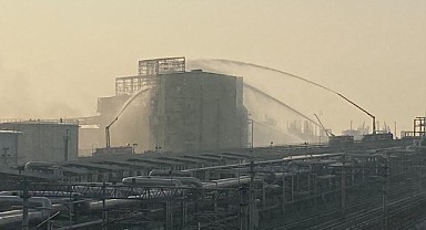 Fabrika yangını, bantlardan meydana gelmiş