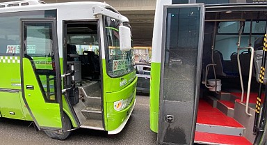 İki halk otobüsü çarpıştı! 1 kişi yaralandı