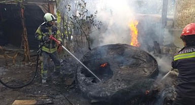 İtfaiye ekipleri, yanmak üzere olan kaplumbağayı kurtardı