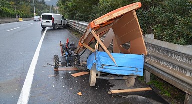 Ticari araç pat pata çarptı! 1 kişi yaralandı