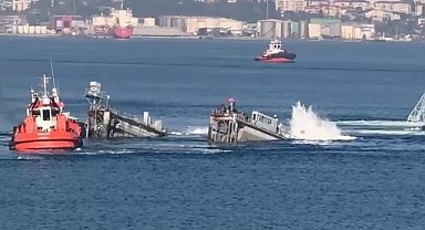 Başiskele'de can pazarı! Denize atlayıp kurtuldular