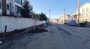 Büyükşehir tretuvar kaldırım imalatları yapıyor