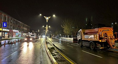 Büyükşehir personeli kar nöbetinde