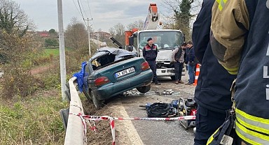 Elektrik bakım aracıyla otomobil çarpıştı! 1 kişi öldü