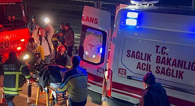 Gebze’de kaza! Bir kamyon bariyere çarptı