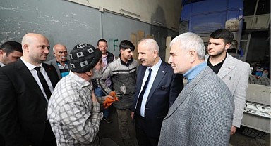 Büyükgöz Kocabeton Sanayi’de esnafları ziyaret etti