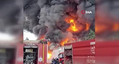 Gebze'de boya fabrikasında yangın çıktı!