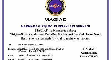 MAGİAD, 8 Mart'ta seminer düzenleyecek