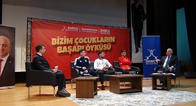 Milli sporcular, Darıcalı çocuklarla buluştular