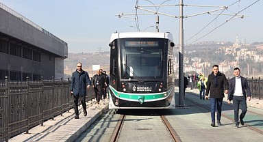 Şehir Hastanesi tramvayında test sürüşü yapıldı
