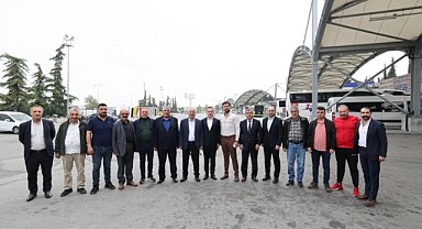 Büyükgöz otogar esnafıyla buluştu
