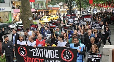 Eğitim sendikaları, şiddete hayır dedi!