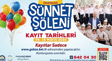 Gebze'de Sünnet Şöleni kayıtları başlıyor