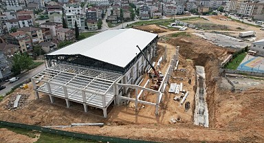 Kapalı Spor Salonu'nda çalışmalar tam gaz sürüyor