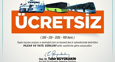 4 gün boyunca vatandaş ücretsiz ulaşımdan yararlanacak