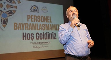 Büyükgöz, mesai arkadaşlarıyla bayramlaştı