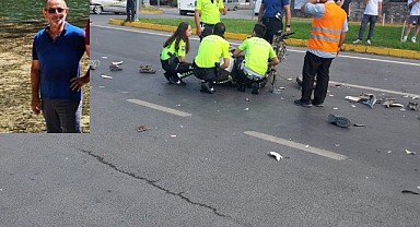 İşe gitmek için bindiği motosikleti eceli oldu!