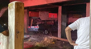 Park halindeki otomobil cayır cayır yandı!