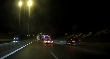 Çekici sürücüsü araçları taciz etti!