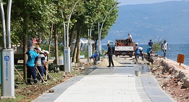 Dilovası Tavşancıl Sahili’nde bakım onarım çalışması yapılıyor
