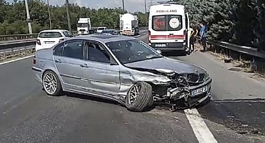 Otomobil bariyere çarptı! 1 kişi yaralandı