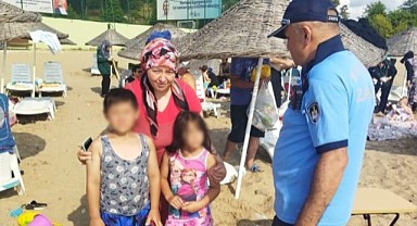 Sahilde kaybolan 13 çocuk ailesine teslim edildi