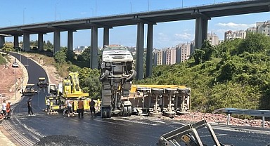 Tır devrildi! Kupası şaha kalktı