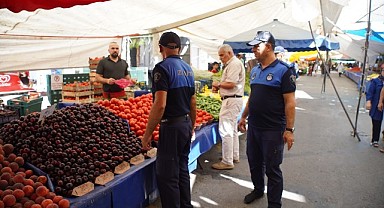 Çayırova Zabıtası Pazar denetimine çıktı