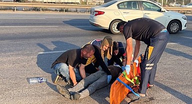Gebze’de kaza! Kamyonun çarptığı vatandaş yaralandı