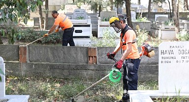 Gebze’de mezarlık bakımı ihmal edilmiyor