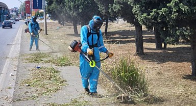 Park ve bahçelerde sonbahar temizliği yapılıyor