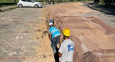 Şekerpınar’da 2 kilometre içme suyu hattı yenilendi
