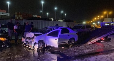 Virajı alamayan sürücü kaza yaptı! 5 kişi yaralandı