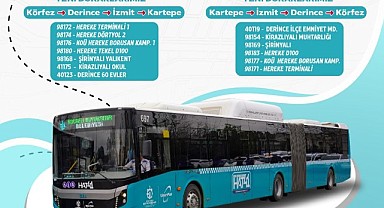 Hat 41K’da yeni rotası Hereke oldu