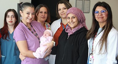 Karnında kitleyle doğan bebek sağlığına kavuştu