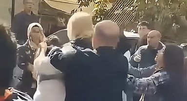 Veliler okul çıkışı saç saça baş başa kavga etti!