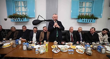 Büyükakın, Alikahya esnafıyla kahvaltıda buluştu