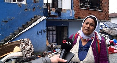 Evi kül olan kadın hüngür hüngür ağladı