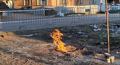 Açığa çıkan metan gazı 7 gündür yanıyor!