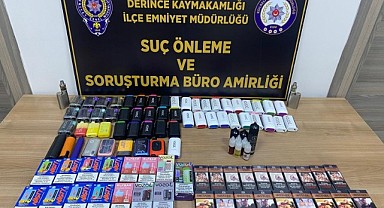 Kapalı pazarda kaçak sigara ele geçirildi