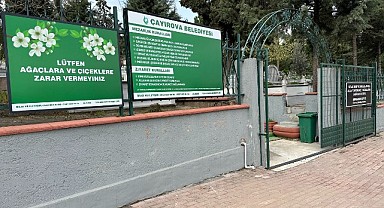Çayırova’da mezarlıklar bayrama hazır
