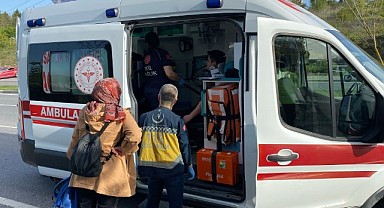 Kontrolden çıkan otomobil şarampole uçtu!