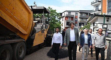 Ertuğrulgazi mahallesine 250 ton asfalt serildi