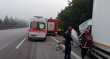 Tıra arkadan çarpan sürücü hayatını kaybetti!