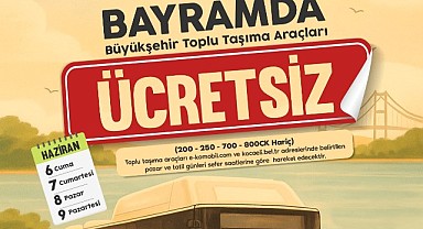 Bayram boyunca ulaşım ücretsiz