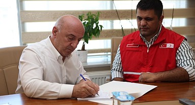 Bıyık, Gazze için kurban bağışında bulundu